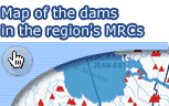 Map of the dams in the region's MRCs